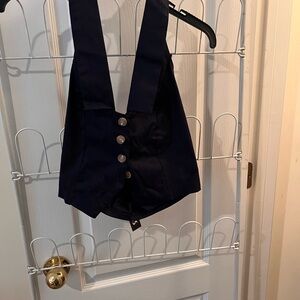 Navy Buttoned Vest